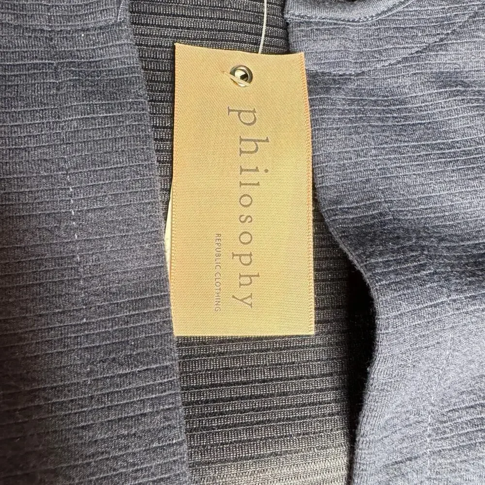Philosophy Republic Clothing Womens XS Navy Open Front Cardigan NWT Pockets